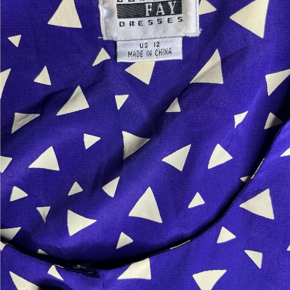 Purple Geometric Pattern Blouse - Picture 3 of 5